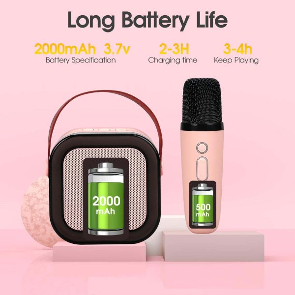 FocusToys® Mini Bluetooth Karaoke Set: Speaker & Wireless Mics - Image 3