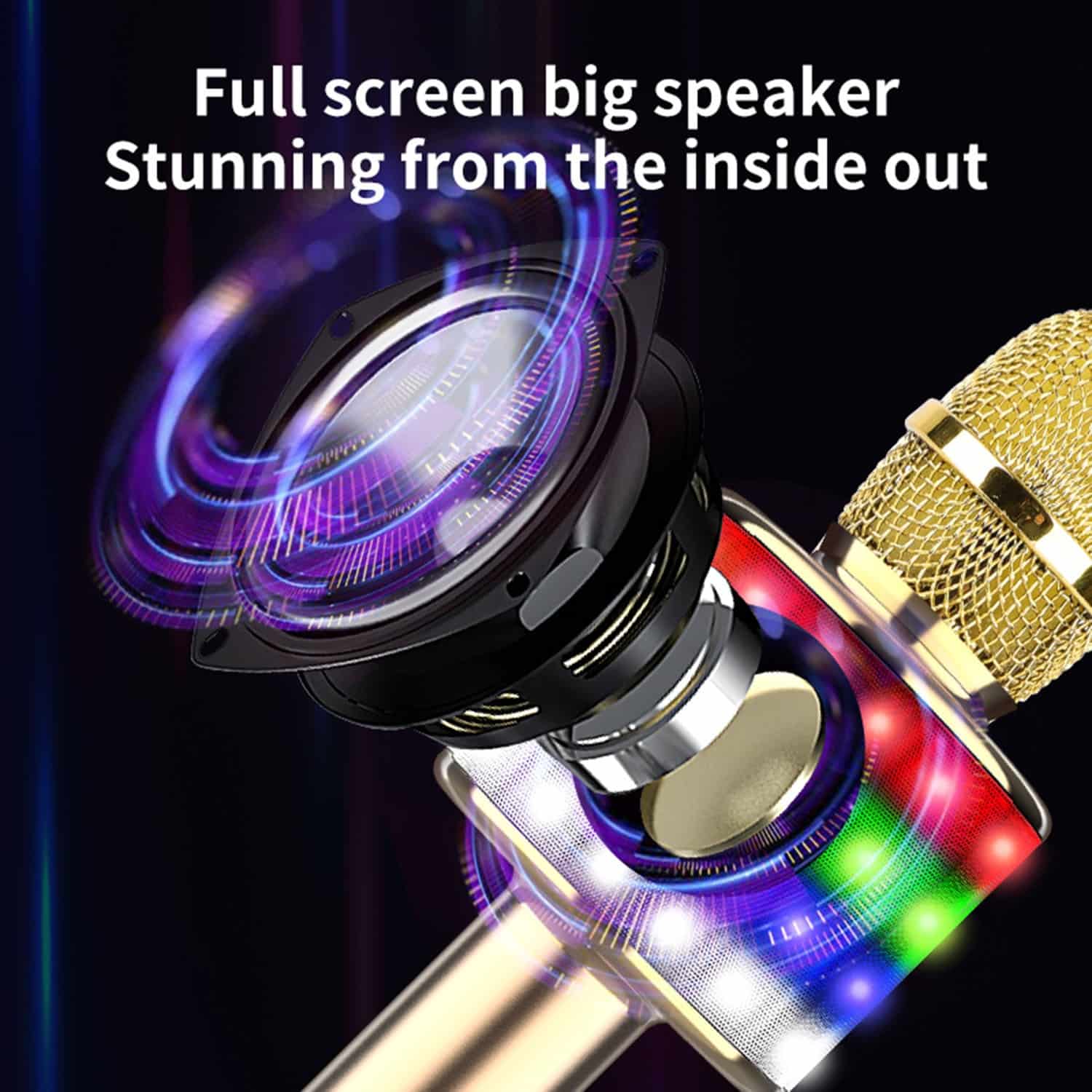 FocusToys® Wireless Karaoke Mic with LED Lights - Image 5