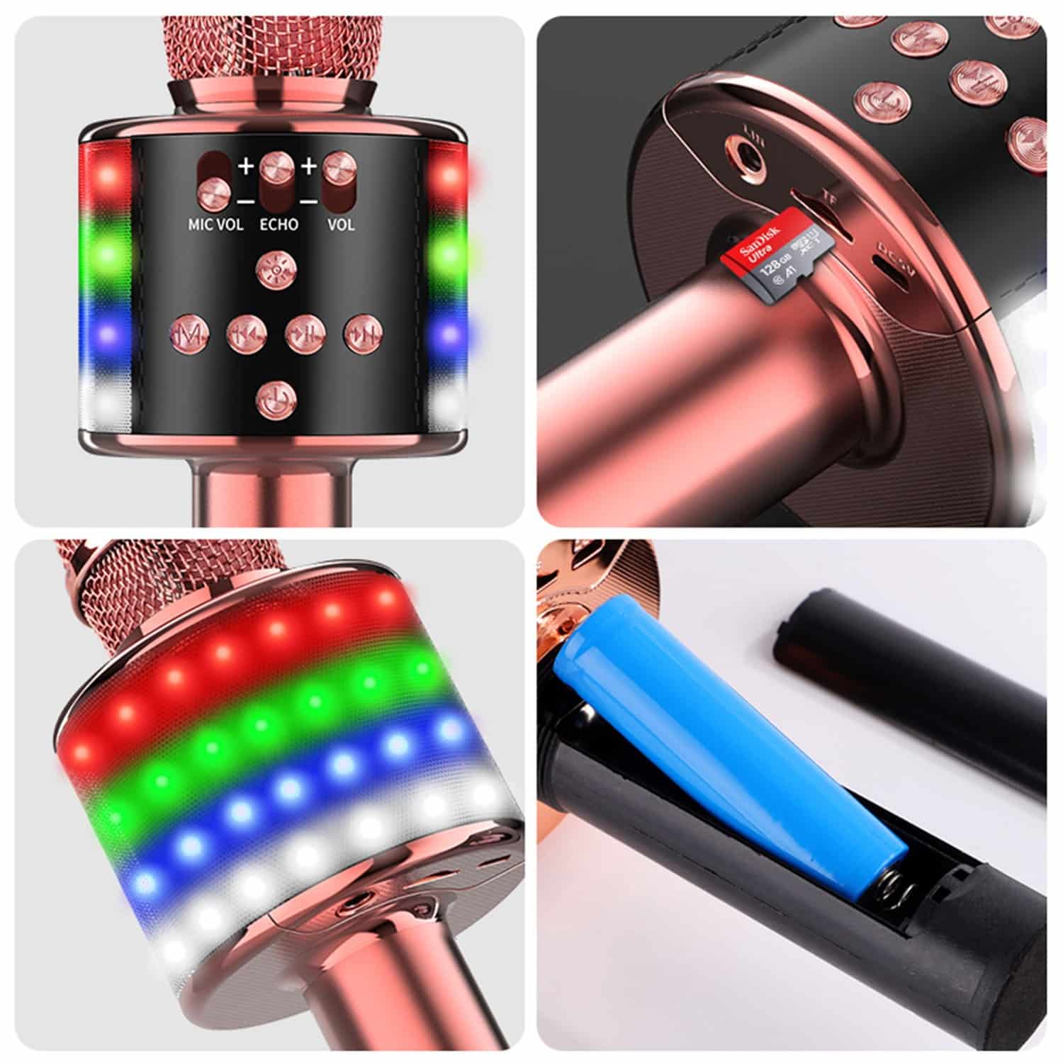 FocusToys® Wireless Karaoke Mic with LED Lights - Image 6