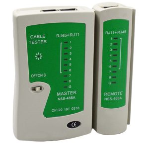 Network Cable Tester Battery-Operated for RJ45 and RJ11