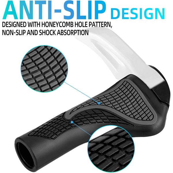 RockBros® Ergonomic Bike Grips: Lock-on Non-Slip Rubber - Image 4
