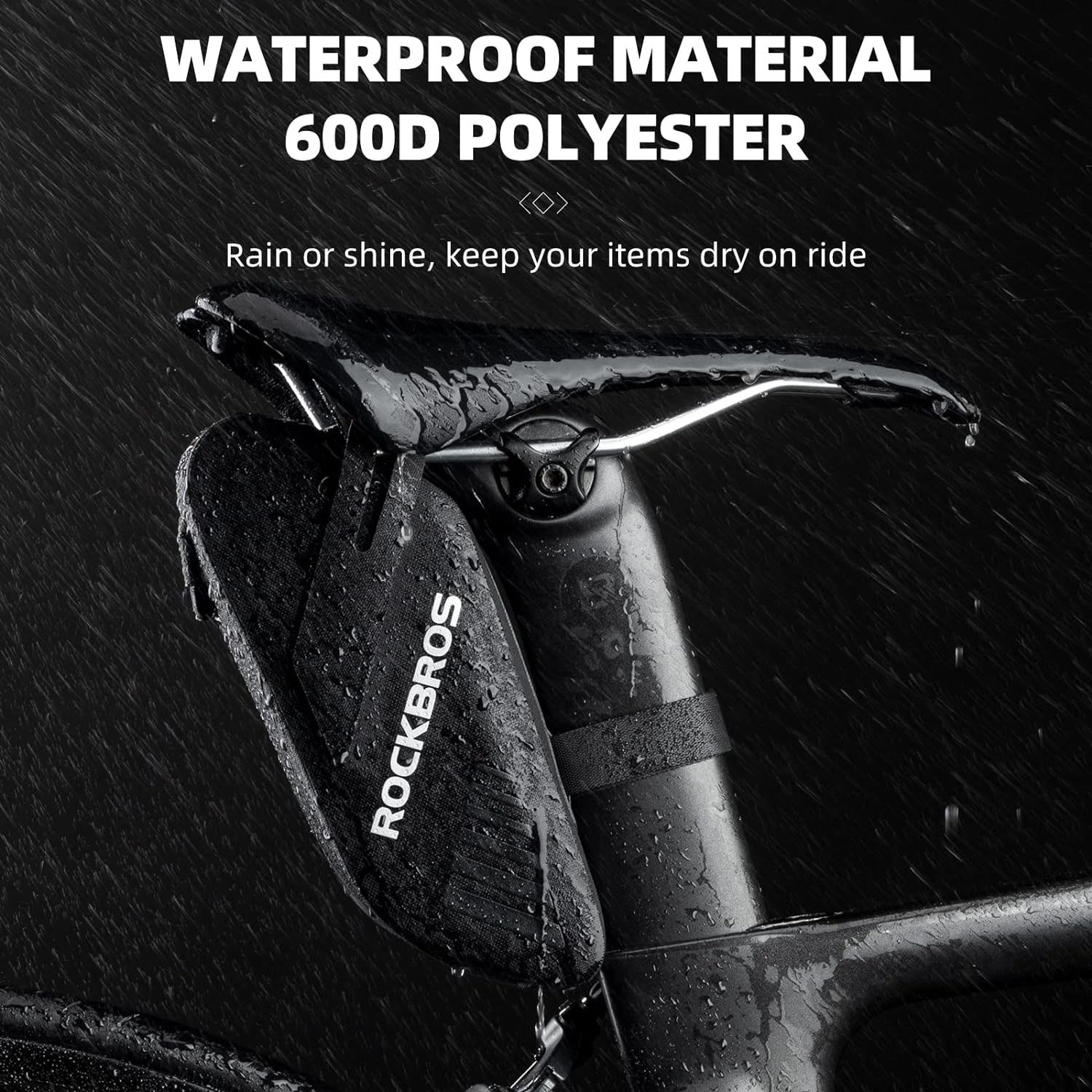 RockBros® Waterproof Bike Saddle Bag: Lightweight Frame Bag - Image 6