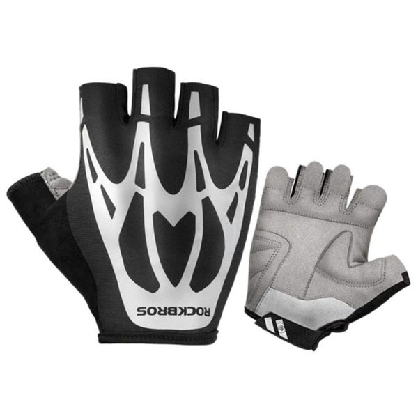 RockBros Half-Finger Reflective Shock-Absorbing Cycling Gloves