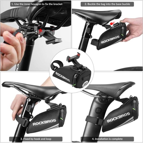 RockBros® Mini Saddle Bag: Lightweight Under Seat Pouch - Image 8