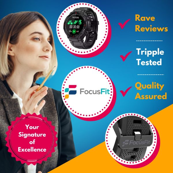 FocusFit® K22 Smartwatch: Fitness Tracker with Health Monitoring - Image 2