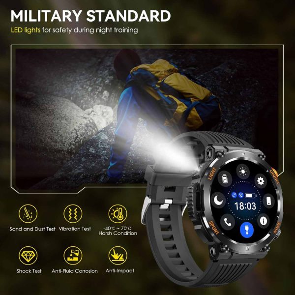 FocusFit® HT17 Smartwatch: With Compass & Flashlight Features - Image 6