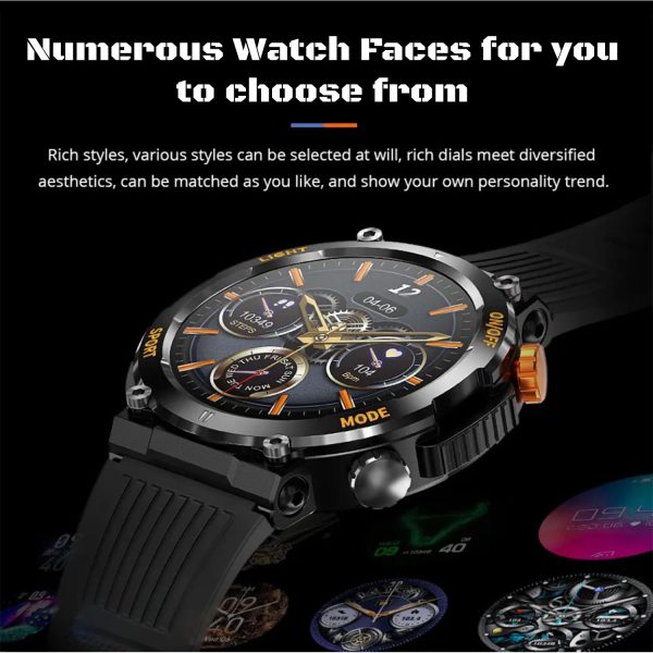 FocusFit® HT17 Smartwatch: With Compass & Flashlight Features - Image 7