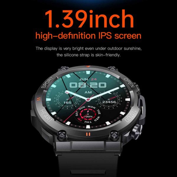 FocusFit® K56 Smartwatch Tactical Fitness Tracker 1.39” screen - Image 8