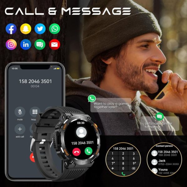 FocusFit® HT17 Smartwatch: With Compass & Flashlight Features - Image 11