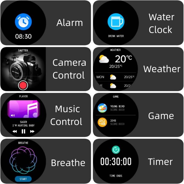 FocusFit® K56 Smartwatch Tactical Fitness Tracker 1.39” screen - Image 10
