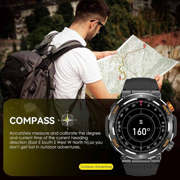FocusFit® HT17 Smartwatch: With Compass & Flashlight Features - Image 12