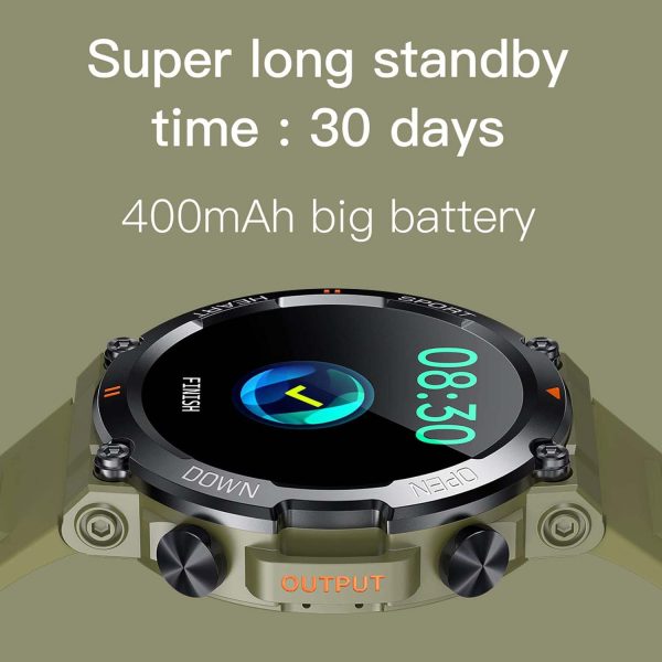FocusFit® K56 Smartwatch Tactical Fitness Tracker 1.39” screen - Image 7