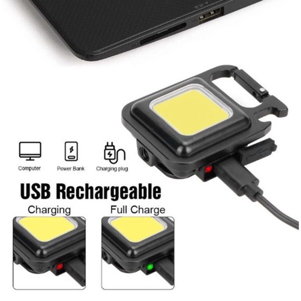 FocusLights®Mini LED Keychain Light: USB Rechargeable 4-in-1 - Image 8