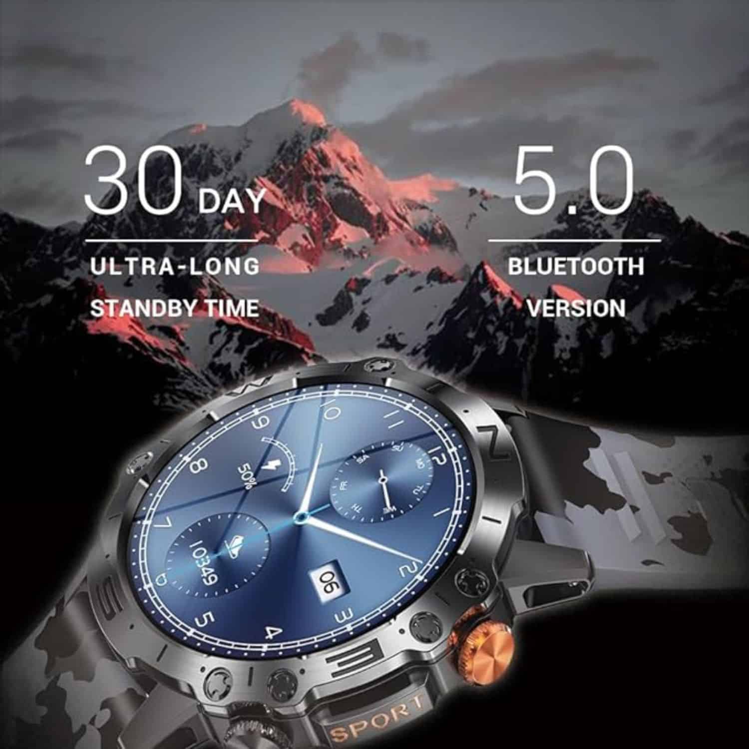 FocusFit® K59 1.43" AMOLED HD-Display Fitness Smartwatch - Image 6