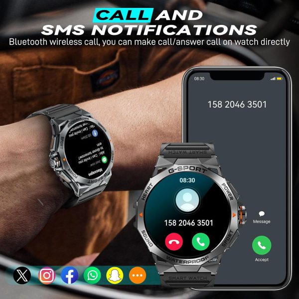 FocusFit ® K62 1.43" HD Display Fitness Smartwatch - Image 6