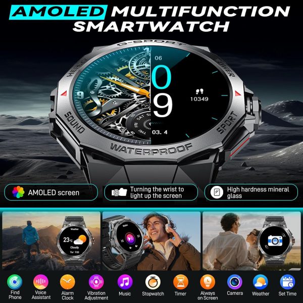 FocusFit ® K62 1.43" HD Display Fitness Smartwatch - Image 8