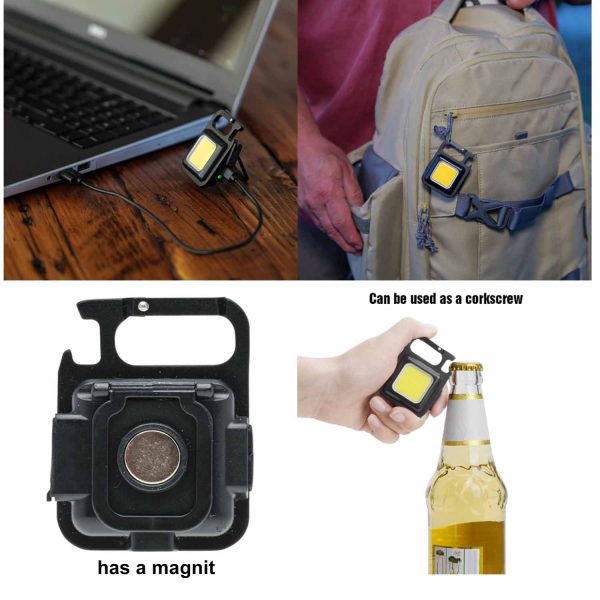 FocusLights®Mini LED Keychain Light: USB Rechargeable 4-in-1 - Image 3