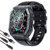 FocusFit K55 Rugged Military 1.85" HD Tactical Smartwatch
