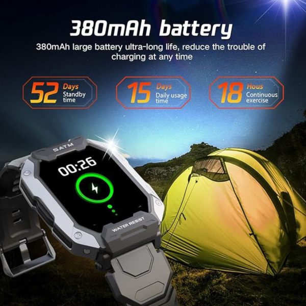 FocusFit® C20 1.71” Military Rugged HD Display Smartwatch - Image 8