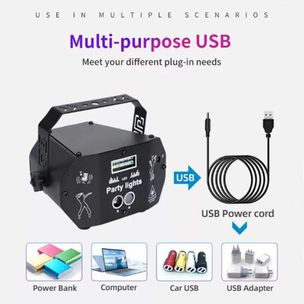 FocusLights® 3-in-1 RGB Party DJ Disco Light: Strobe Projector - Image 4