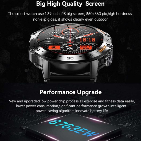 FocusFit® K52 1.39" Military Sport Smartwatch - Image 13