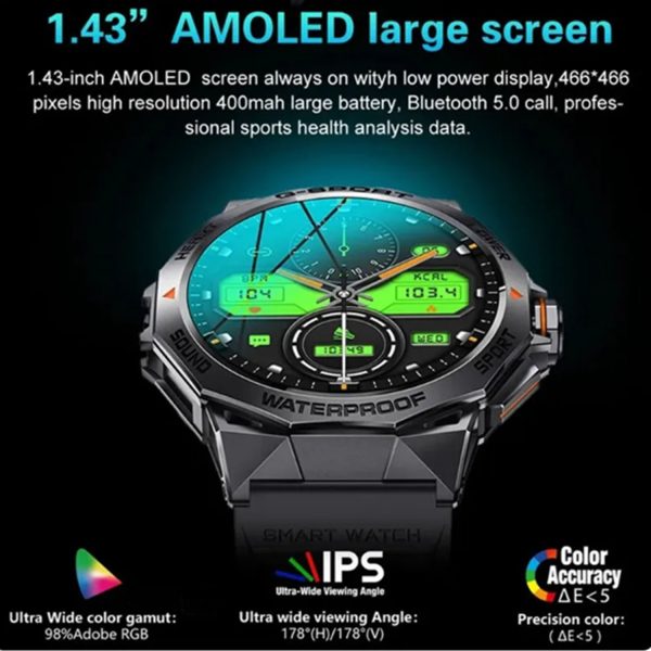 FocusFit ® K62 1.43" HD Display Fitness Smartwatch - Image 9