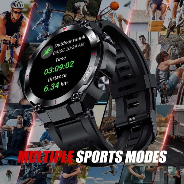 FocusFit® K37 1.32" GPS Military Sports Smartwatch - Image 6