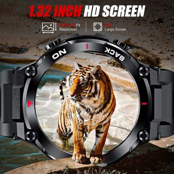 FocusFit® K37 1.32" GPS Military Sports Smartwatch - Image 7