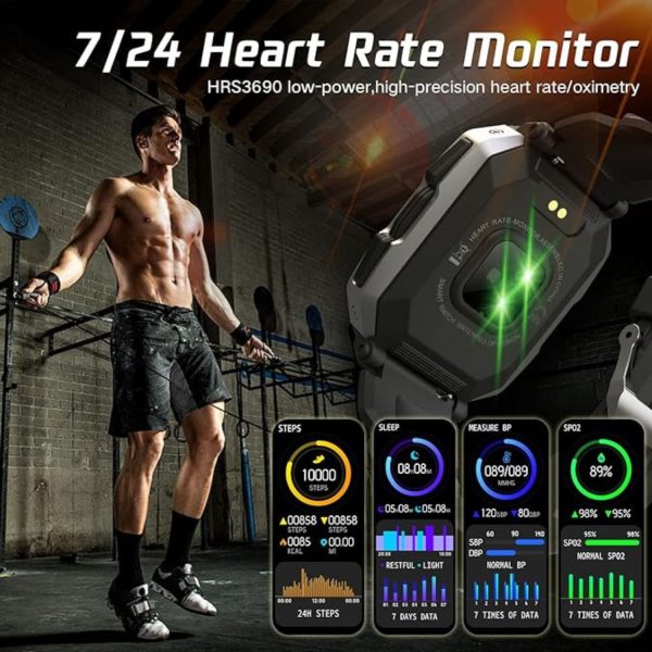 FocusFit® C20 1.71” Military Rugged HD Display Smartwatch - Image 7