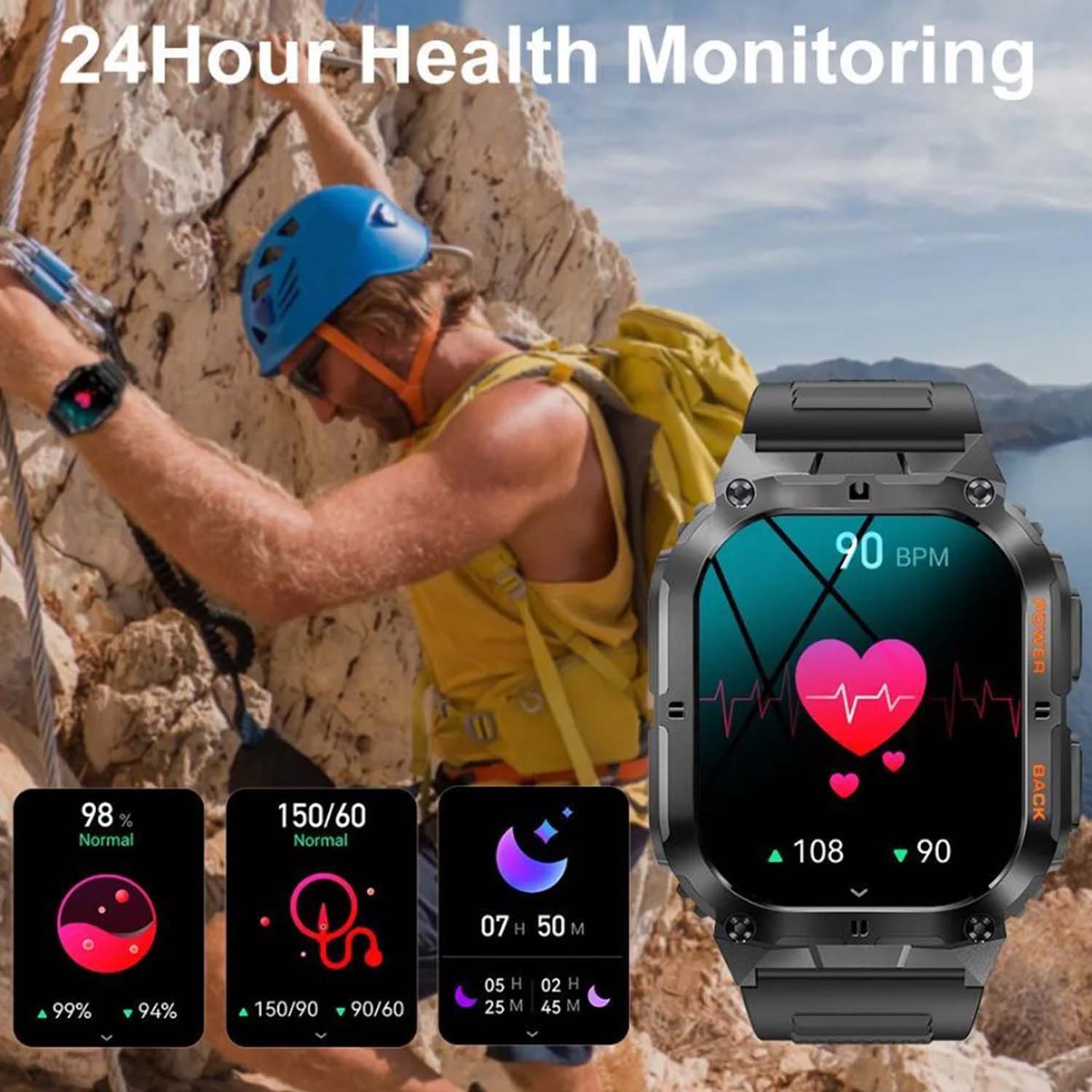 FocusFit® K61 AMOLED 1.96" Sport Smartwatch Fitness Tracker - Image 8