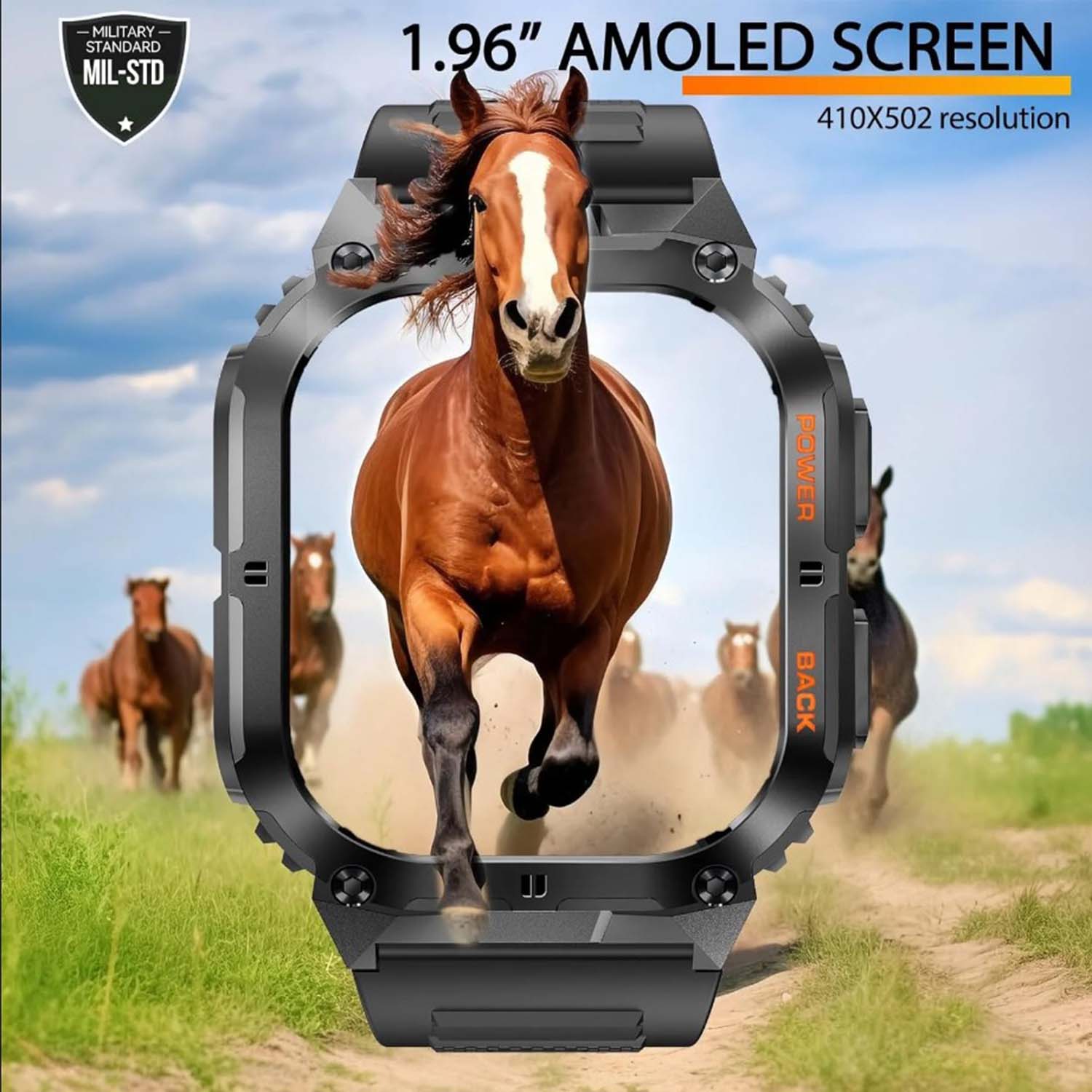 FocusFit® K61 AMOLED 1.96" Sport Smartwatch Fitness Tracker - Image 7