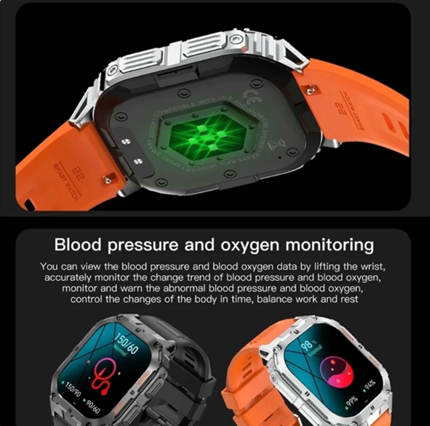 FocusFit® K61 AMOLED 1.96" Sport Smartwatch Fitness Tracker - Image 5