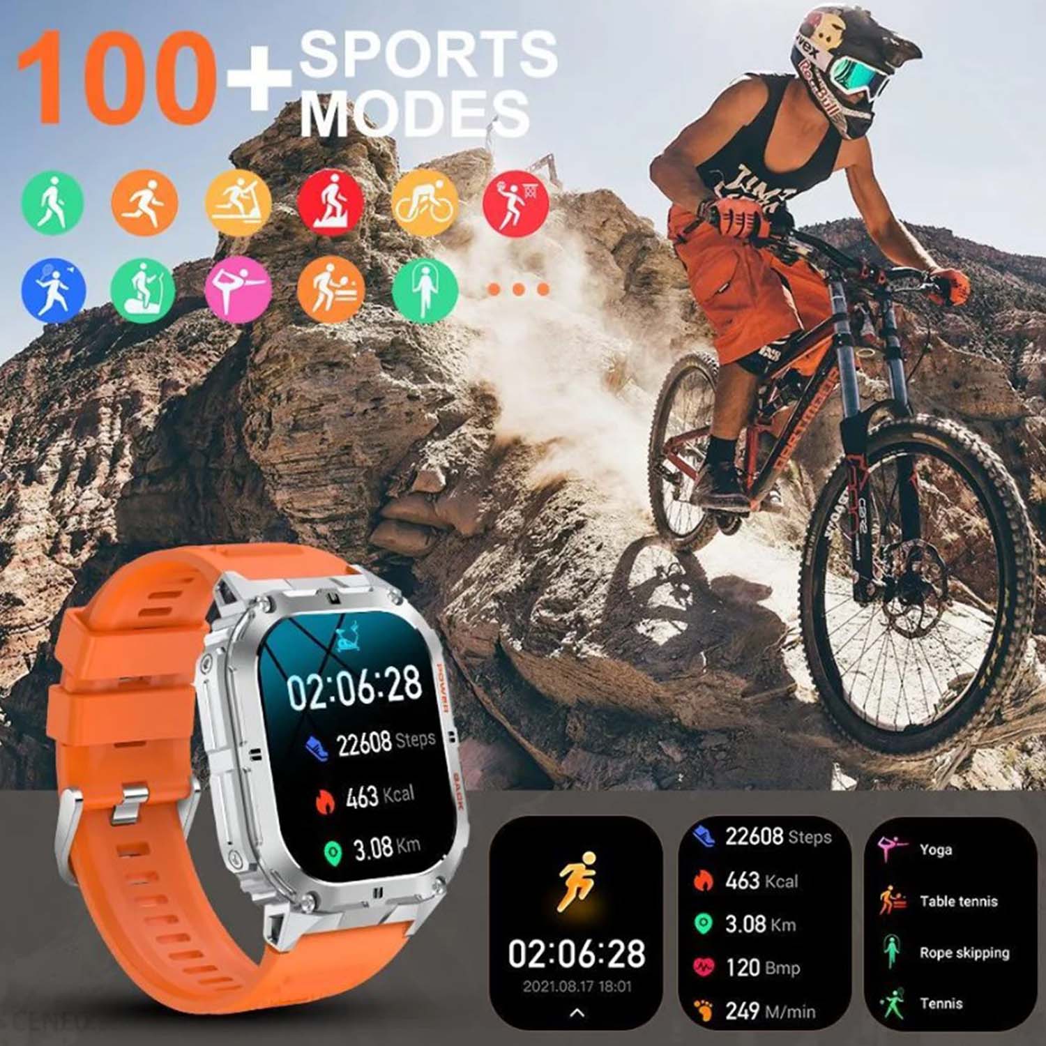 FocusFit® K61 AMOLED 1.96" Sport Smartwatch Fitness Tracker - Image 4