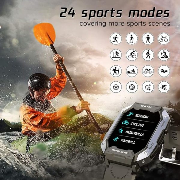 FocusFit® C20 1.71” Military Rugged HD Display Smartwatch - Image 10
