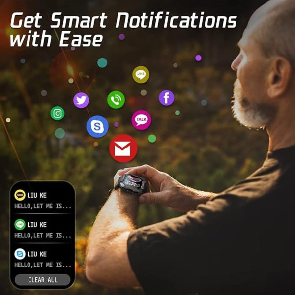 FocusFit® C20 1.71” Military Rugged HD Display Smartwatch - Image 11