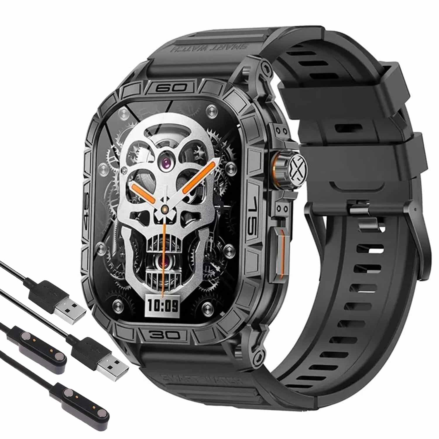 FocusFit® K63 1.96" Military AMOLED Tactical Smartwatch