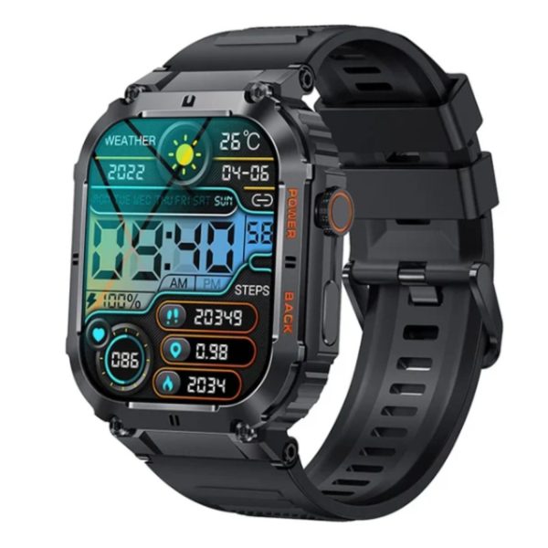 FocusFit® K57 1.96" Rugged Military Tactical Sports Smartwatch - Image 3