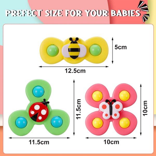 FocusBaby® Suction Cup Insect Spinner Toy: 3 Piece - Image 8