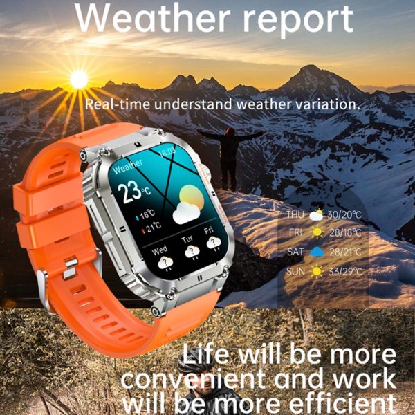 FocusFit® K57 1.96" Rugged Military Tactical Sports Smartwatch - Image 4