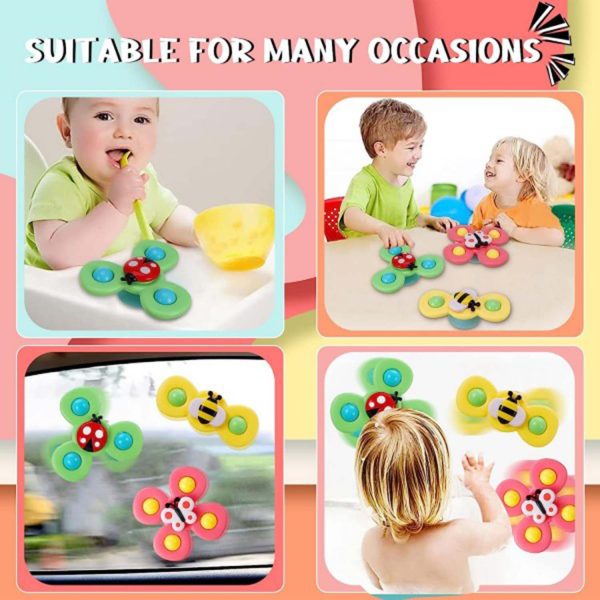 FocusBaby® Suction Cup Insect Spinner Toy: 3 Piece - Image 3