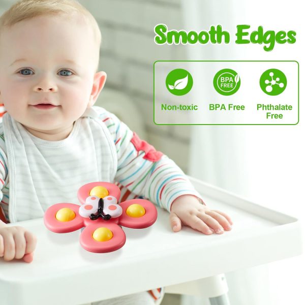FocusBaby® Suction Cup Insect Spinner Toy: 3 Piece - Image 4