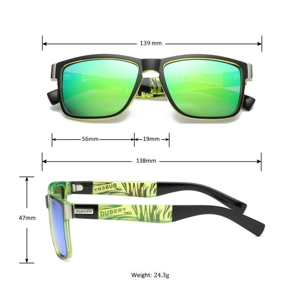 Dubery Polarised UV400 Unisex Multifunctional Trendy Sunglasses - Image 7