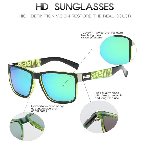 Dubery Polarised UV400 Unisex Multifunctional Trendy Sunglasses - Image 10