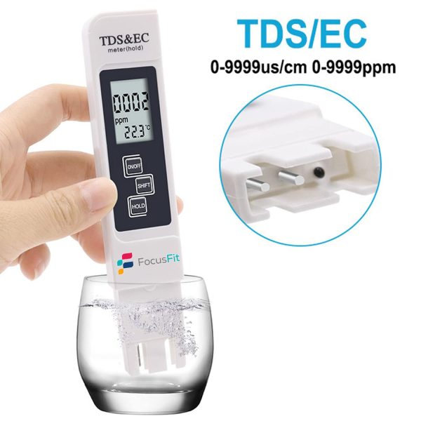 FocusFit® 3-in-1 TDS EC Water Tester: Multifunctional Digital LCD - Image 5