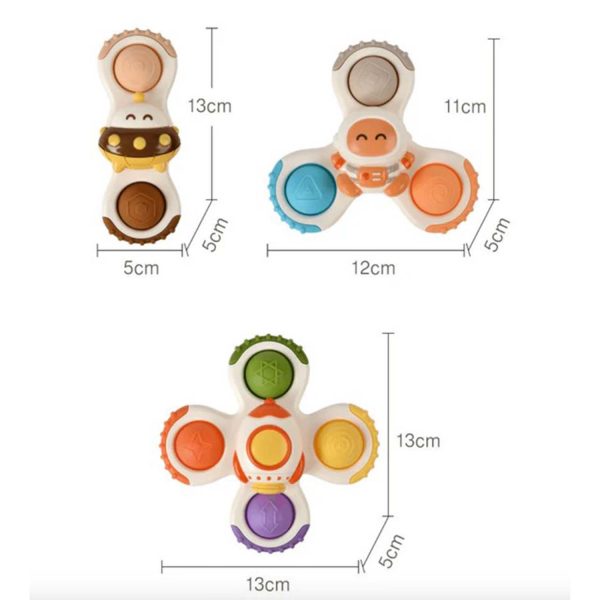 FocusToys® Space Travel Sensory Suction Cup Spinner Toy - Image 9
