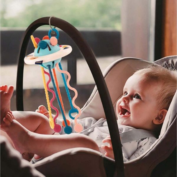 FocusToys® Baby Montessori Sensory Pull String Teething Toy - Image 3