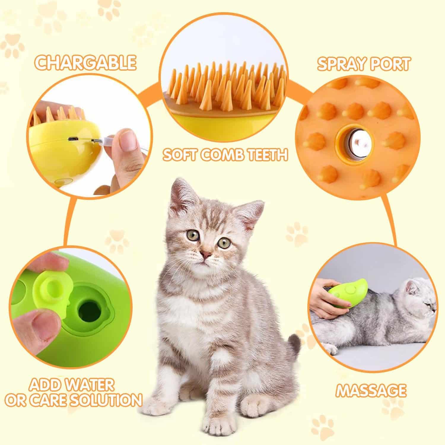 FocusPet® 3-in-1 Pet Steam Grooming Brush - Image 3