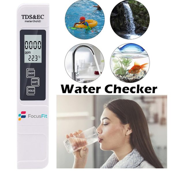 FocusFit® 3-in-1 TDS EC Water Tester: Multifunctional Digital LCD - Image 13