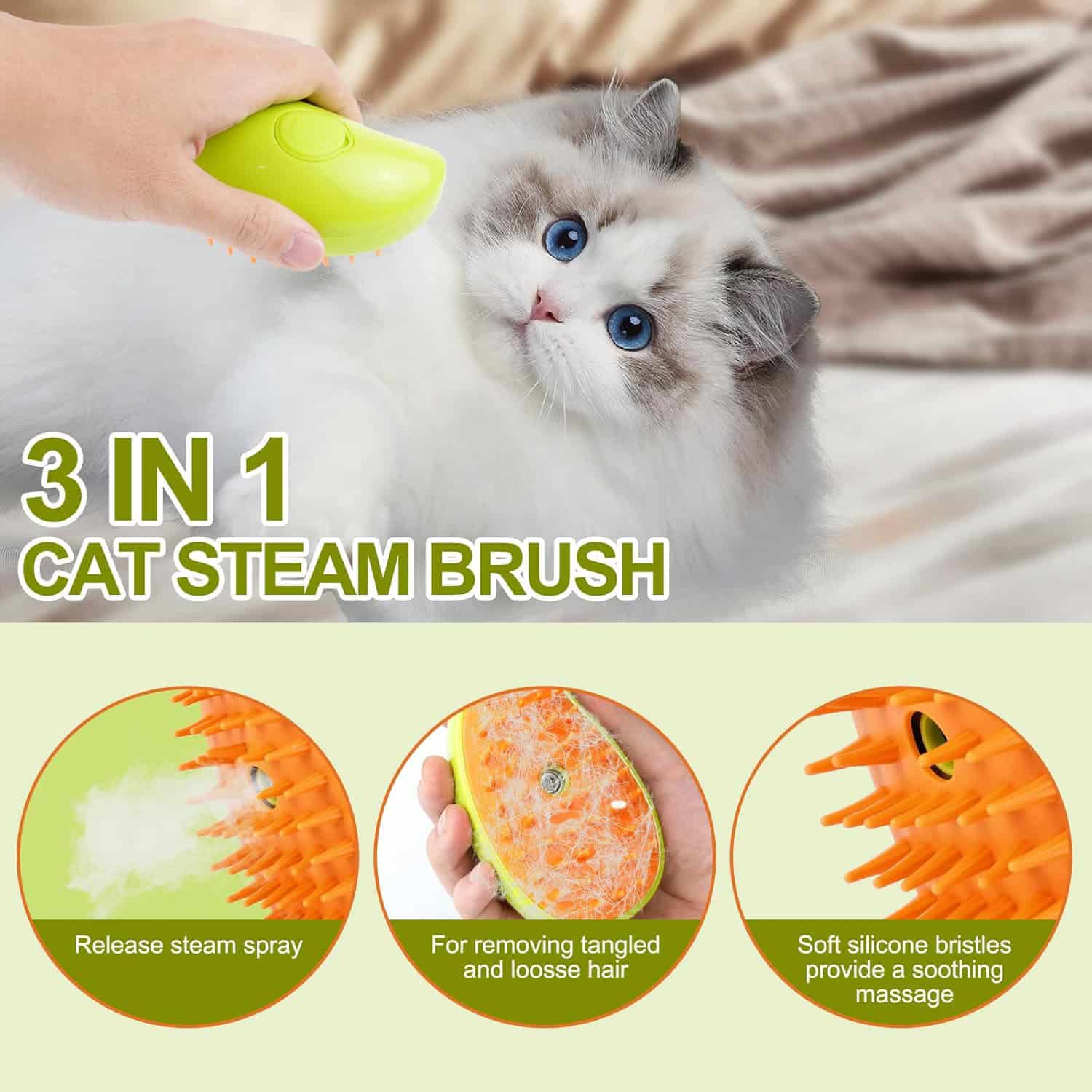 FocusPet® 3-in-1 Pet Steam Grooming Brush - Image 8