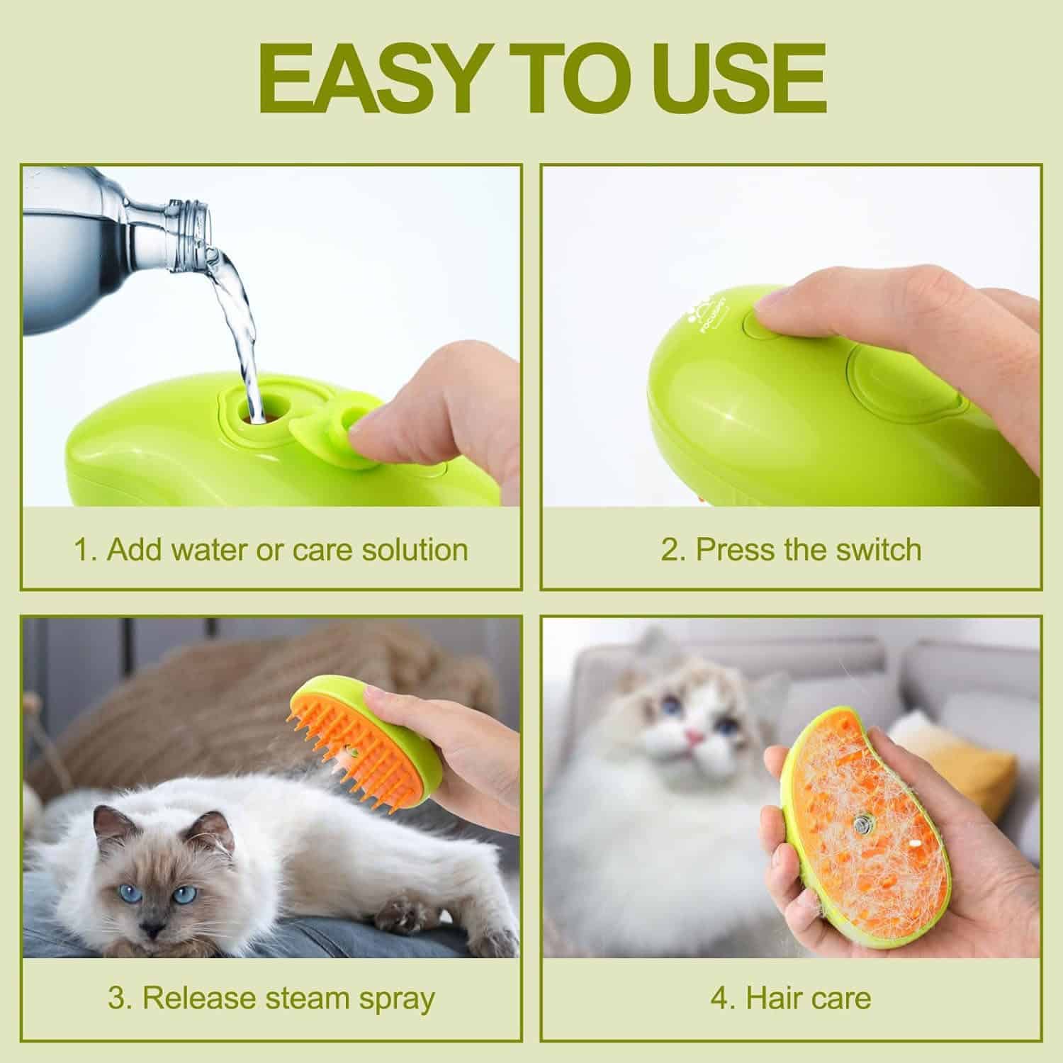 FocusPet® 3-in-1 Pet Steam Grooming Brush - Image 7